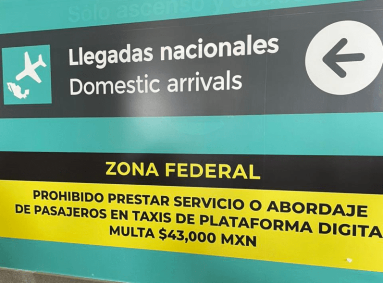 Polémica por prohibición de operación de transportes de plataformas en inmediaciones del AICM