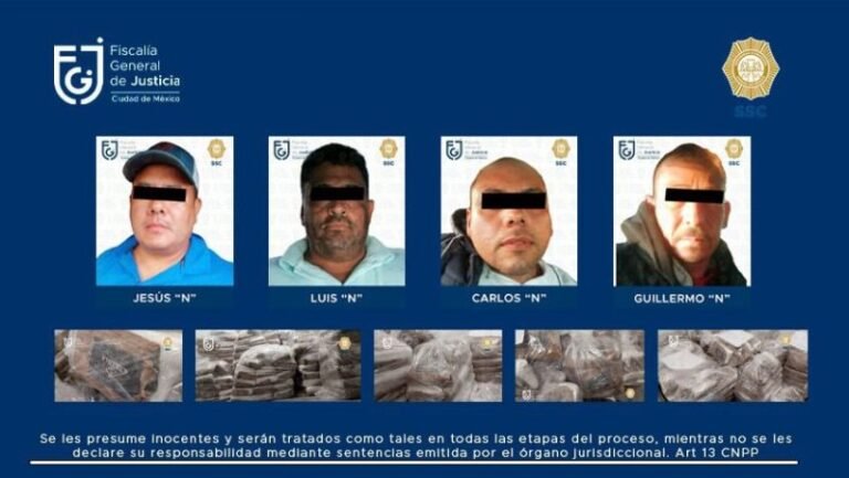 Vinculados por cohecho los 4 detenidos por transportar 1.6 toneladas de cocaína en CDMX