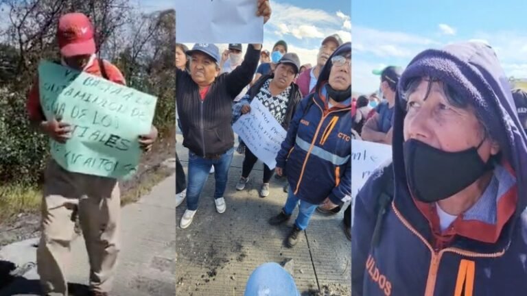 Pobladores bloquean la autopista México-Querétaro, denuncian contaminación de manantial