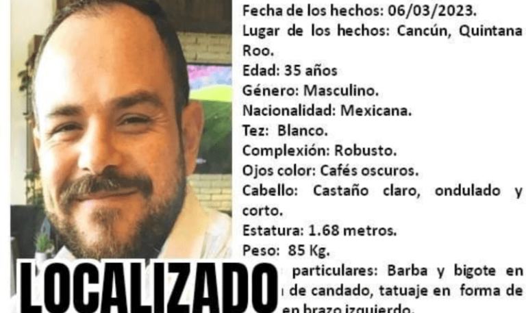 Localizan cuerpo de empresario desaparecido en Cancún