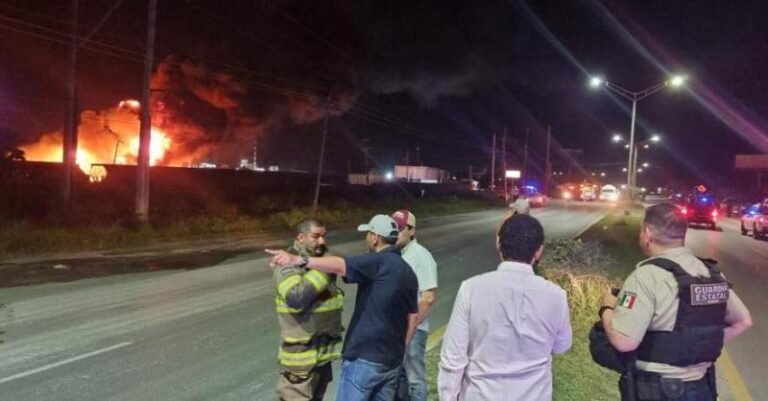 Se incendian pipas en Matamoros, Tamaulipas