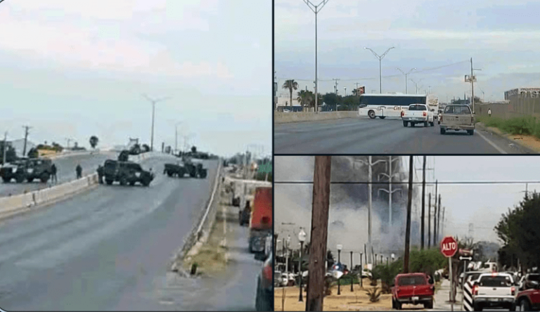 Reportan balaceras y bloqueos en Nuevo Laredo, Tamaulipas