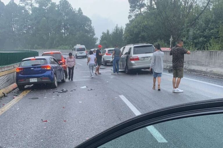 Ocasiona ‘carambola’ caos en la Autopista México-Cuernavaca