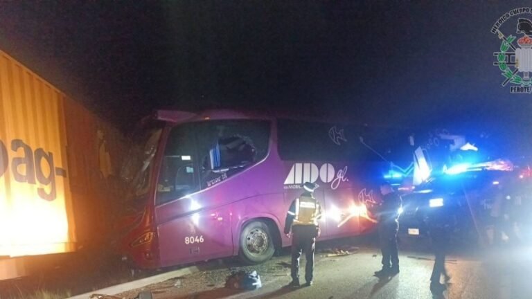 Autobús choca contra tráiler en libramiento Perote, Veracruz; hay al menos siete muertos