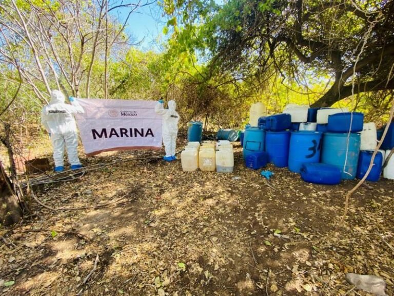 Marina neutraliza narcolaboratorio en Cosalá, Sinaloa